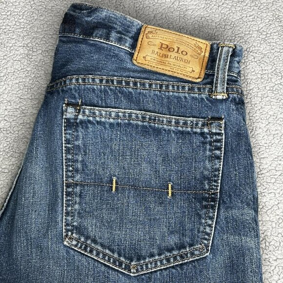 Polo Ralph Lauren Jeans Mens 32x29 Blue Authentic Dungarees Straight Leg Denim - Picture 1 of 13
